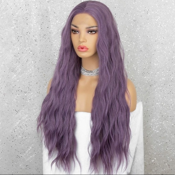 ? 24” PURPLE WAVY LACE FRONT WIG *NEW* main image 4